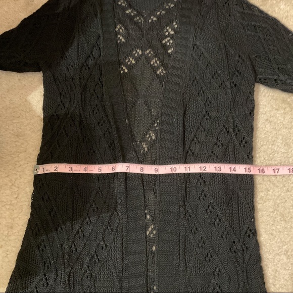 Vintage BENETTON Crochet Cardigan Belted - Picture 12 of 12